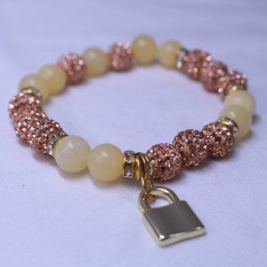 Handmade Elastic Beaded Bracelet: